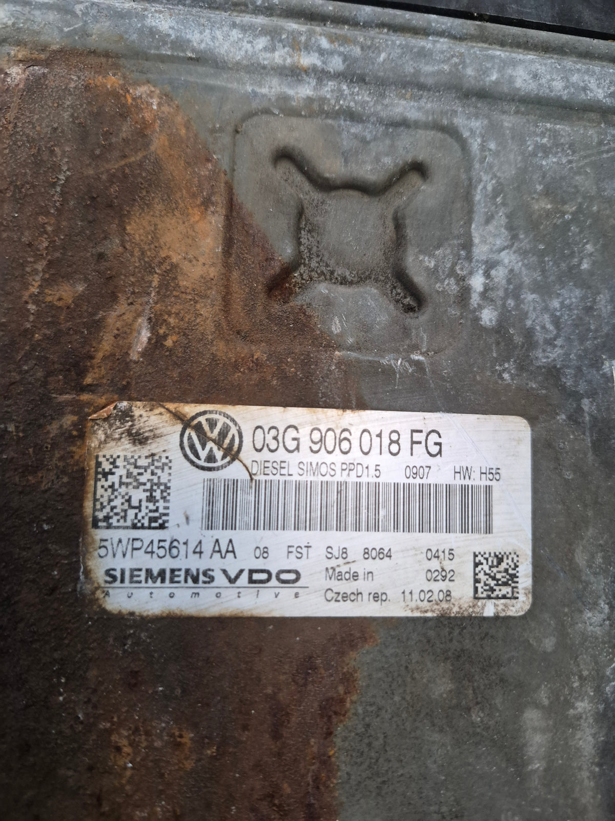 2007 VW PASSAT 2.0 SE TDI 4DR ENGINE CONTROL UNIT ECU 03G906018FG