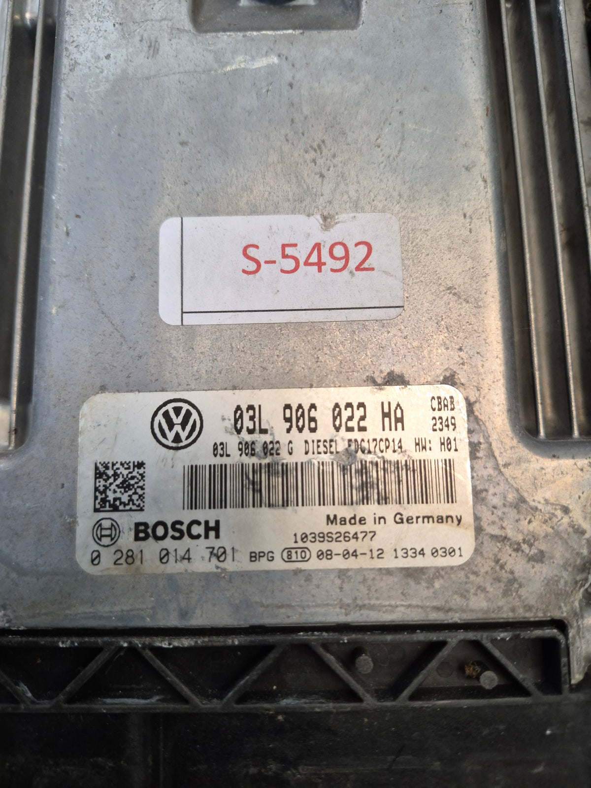 2008 AUDI A3 2.0 TDI BNN ENGINE ECU ELECTRONIC CONTROL UNIT 03G906018DN GENUINE