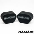 2x Twin Inlet Motorcycle Carb Sock Foam Air Filter 74mm