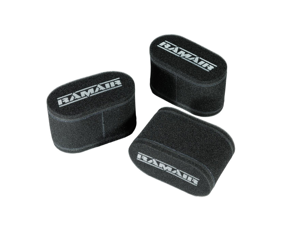 Carb Sock Foam Air Filters Caged 3x 115mm - Tall