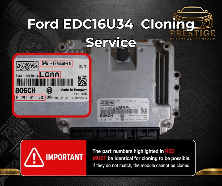Ford EDC16C34 Cloning Service ECU Cloning & Programming