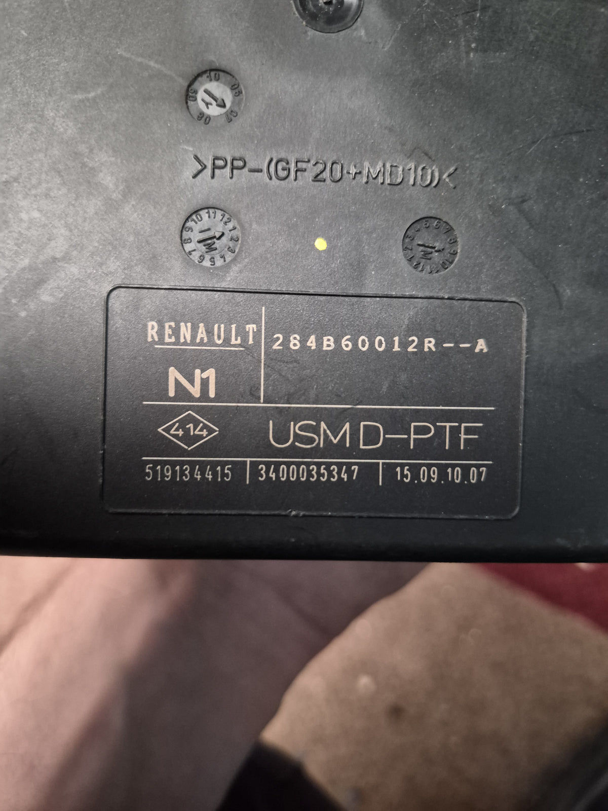 Renault BCM BSI Module 284B60012R--A USMD-PTF N1