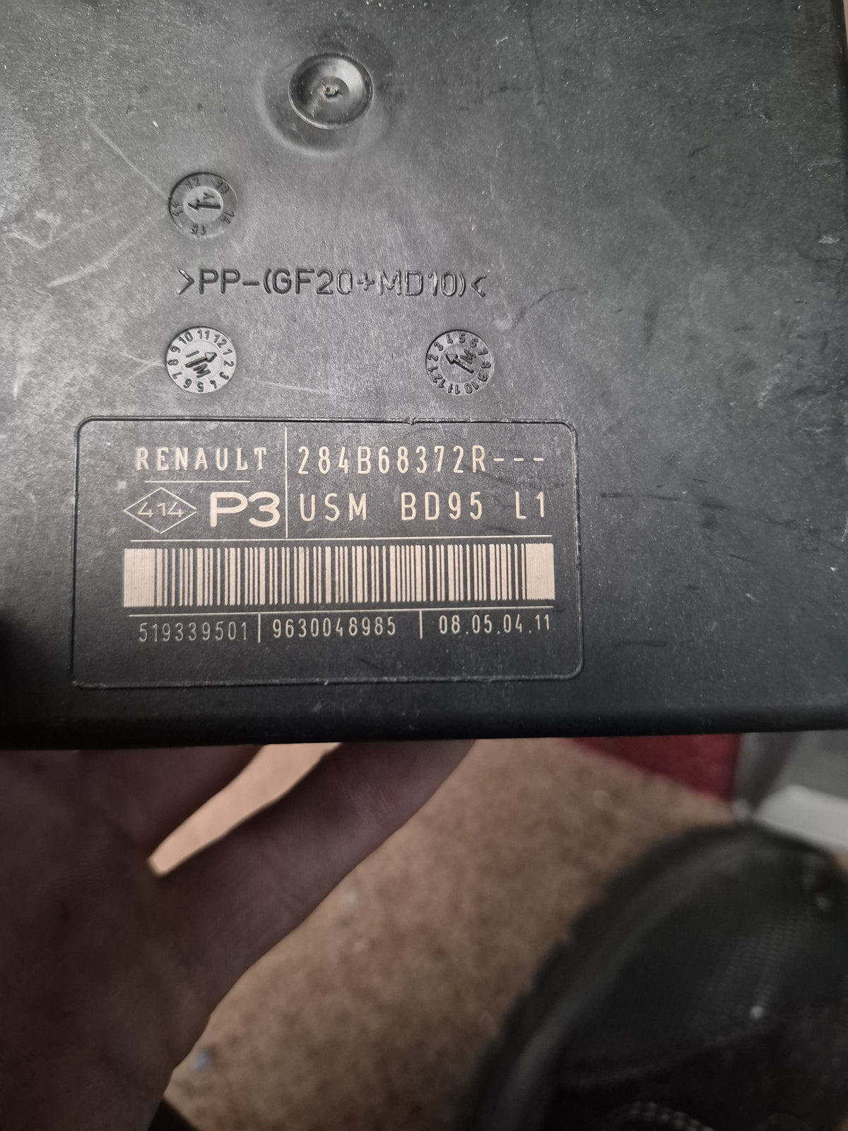 Renault BCM BSI Module 284B68372R--- USM BD95 L1