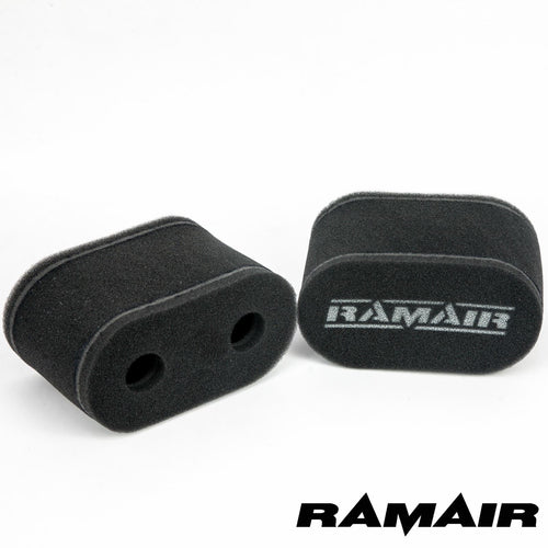 2x Twin Inlet Motorcycle Carb Sock Foam Air Filter 47mm