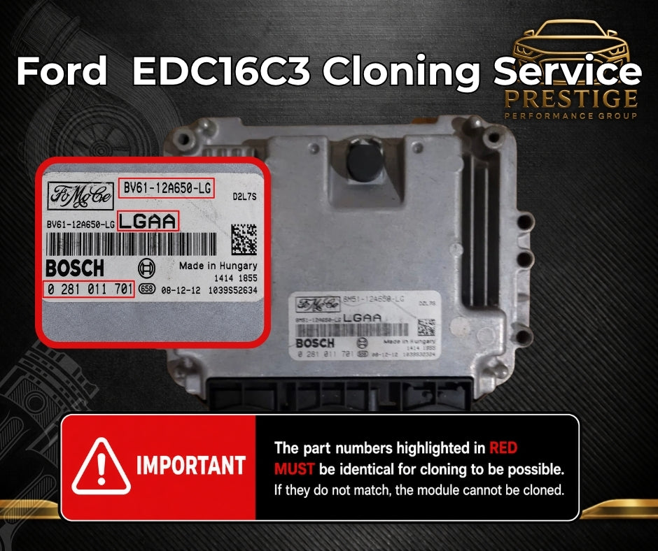 Ford EDC16C3 Cloning Service ECU Cloning & Programming