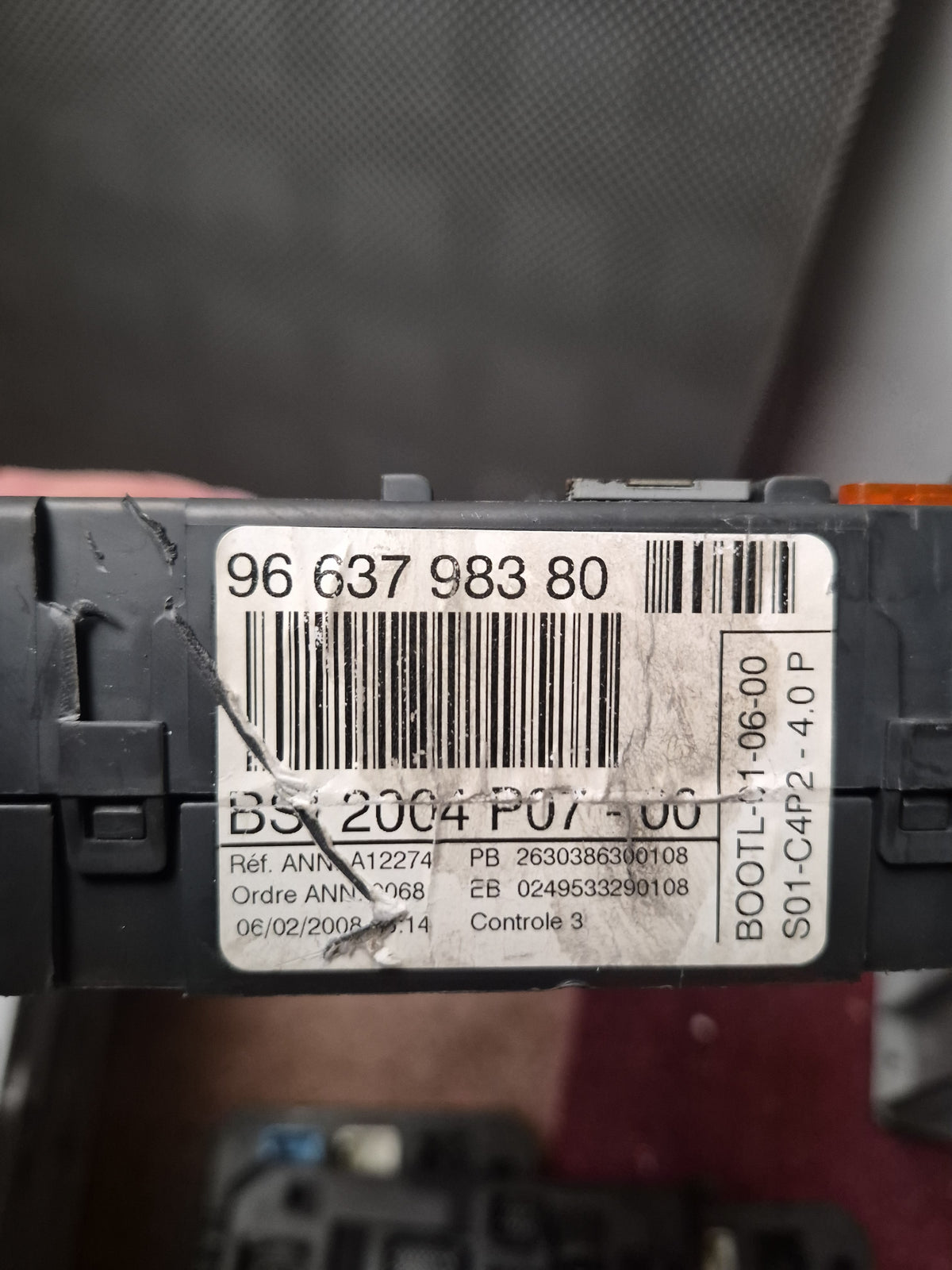 Peugeot Citroen BSI Module 96 637 983 80 BSI 2004 P07-00