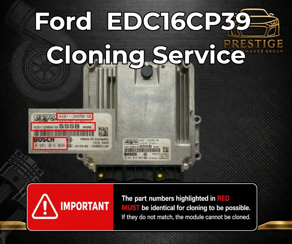 Ford EDC16CP39 Cloning Service ECU Cloning & Programming