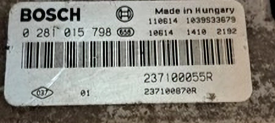 2011 RENAULT MEGANE 1.9 dCi GT Line 5DR MK3 F9Q870 ENGINE ECU 237100055R