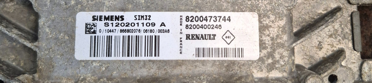 RENAULT CLIO 2005 1.2PETROL ENGINE CONTROL UNIT ECU 8200473744