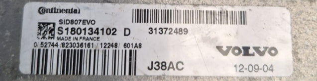 VOLVO S60 D2 SE LUX MK2 4DR SALOON 2012 1.6 ECU 31372489 S180134102D Sid807EVO