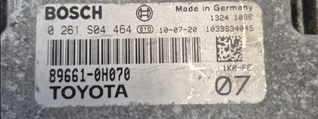 2008 Toyota Aygo Petrol Engine Control Unit/Module 896610H070