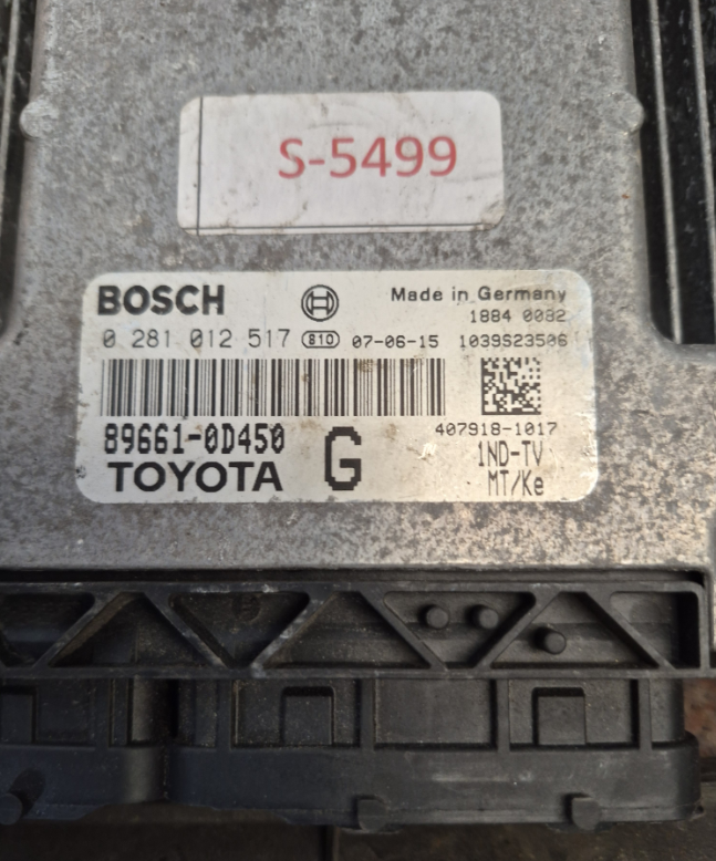 2007 TOYOTA YARIS MK2 - 1.4 DIESEL ECU ENGINE CONTROL UNIT 89661-0D450
