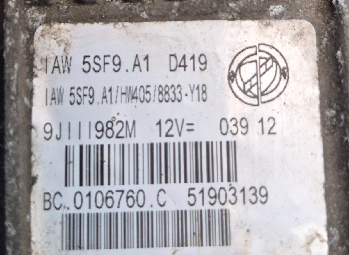 Fiat ECU - 51903139 / 0106760 | Used OEM