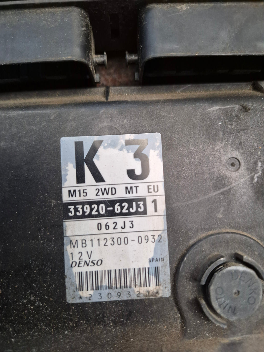 SUZUKI SWIFT MK3 2005 1.5 3392062J3 MB1123000932 ENGINE CONTROL UNIT ECU DENSO