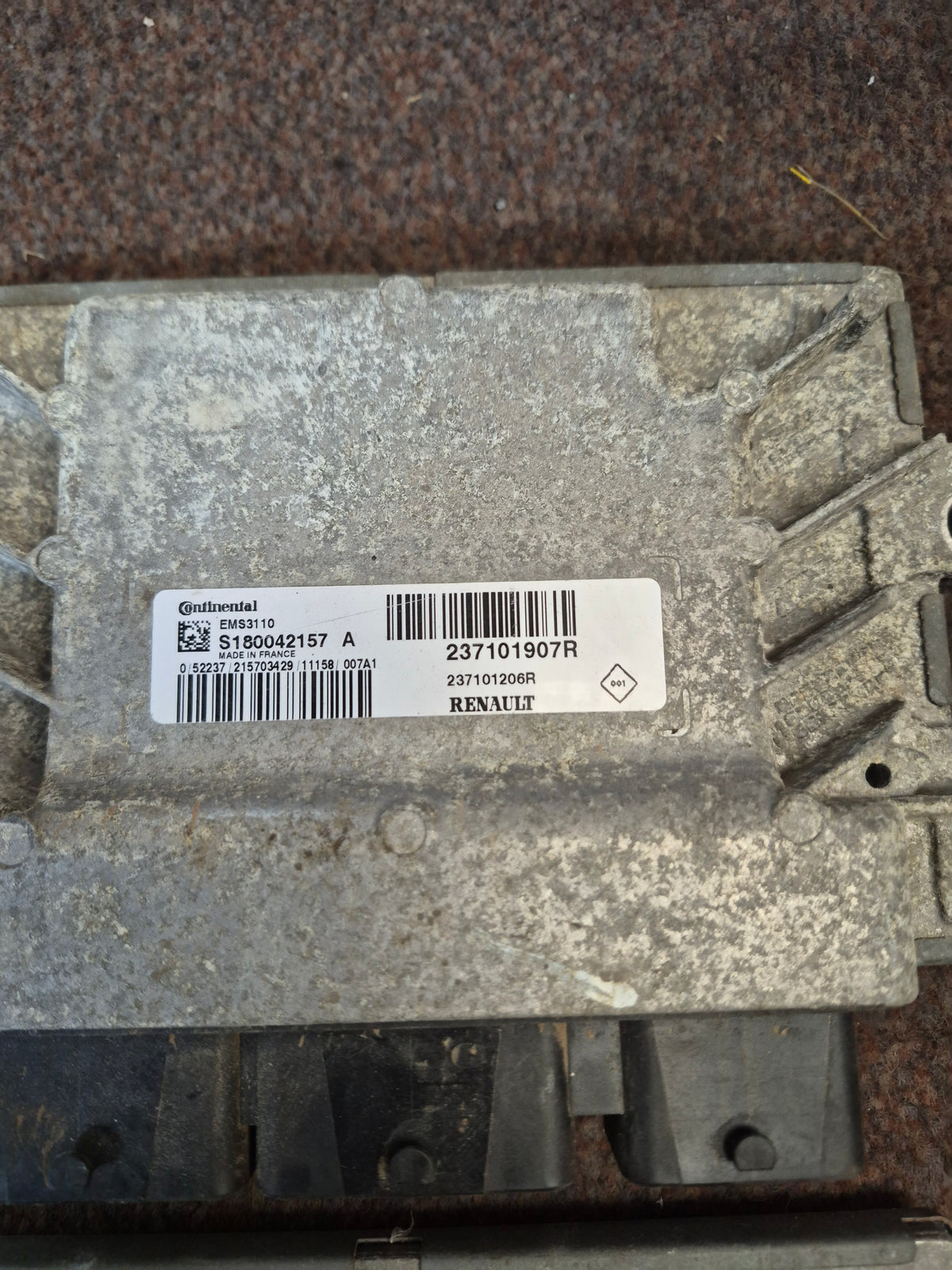 2012 RENAULT CLIO 1.2 PETROL ENGINE CONTROL UNIT ECU MODULE 237101907R